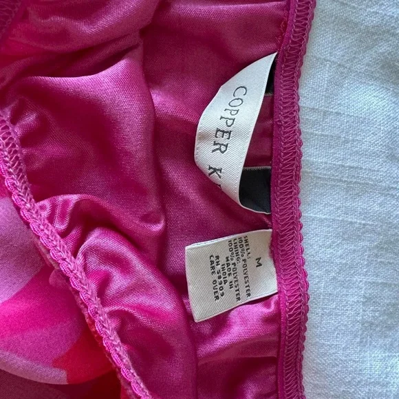 Vintage pink floral midi skirt - Picture 6 of 7